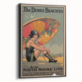 Vintage Indiana Dunes Beaches Poster | Retro South Shore Line Art