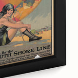 Vintage Indiana Dunes Beaches Poster | Retro South Shore Line Art