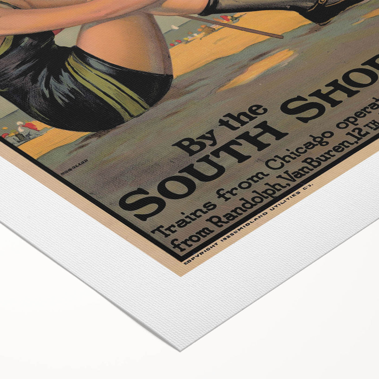 Vintage Indiana Dunes Beaches Poster | Retro South Shore Line Art