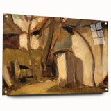 Rustic Realism Village Scene | Village Yard by Zolo Palugyay Print