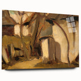 Rustic Realism Village Scene | Village Yard by Zolo Palugyay Print