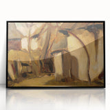 Rustic Realism Village Scene | Village Yard by Zolo Palugyay Print