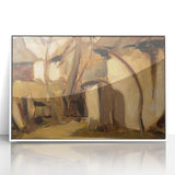 Rustic Realism Village Scene | Village Yard by Zolo Palugyay Print