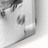 Cute Squirrel Bathroom Wall Art - Fun Black and White Bathroom Decor