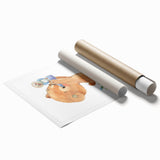 Curious Bear Nursery Wall Art - Framed Kids Room Decor