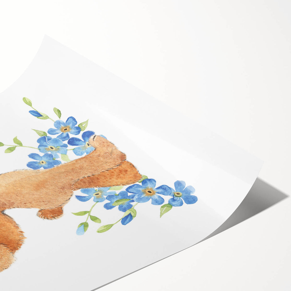 Curious Bear Nursery Wall Art - Framed Kids Room Decor
