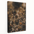 Abstract fall foliage design on large stretched canvas, using earthy orange and brown tones, ideal for kitchen wall art.