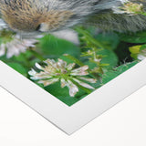 Art deco poster featuring a stylized spring scene in pastel green and pink, ideal for dining room wall art.