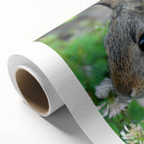 Art deco poster of spring season in pastel shades on rolled canvas, ideal for nursery wall art.