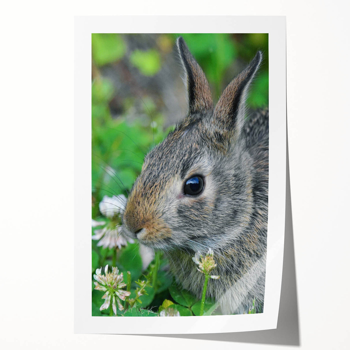 Spring-themed floral art on rolled canvas, featuring vibrant green and pink tones, ideal for art wall dining room.