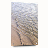 Large abstract wall art on acrylic glass depicting vibrant summer hues, ideal for bedroom or dining room decor.