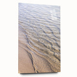 Large abstract wall art on acrylic glass depicting vibrant summer hues, ideal for bedroom or dining room decor.