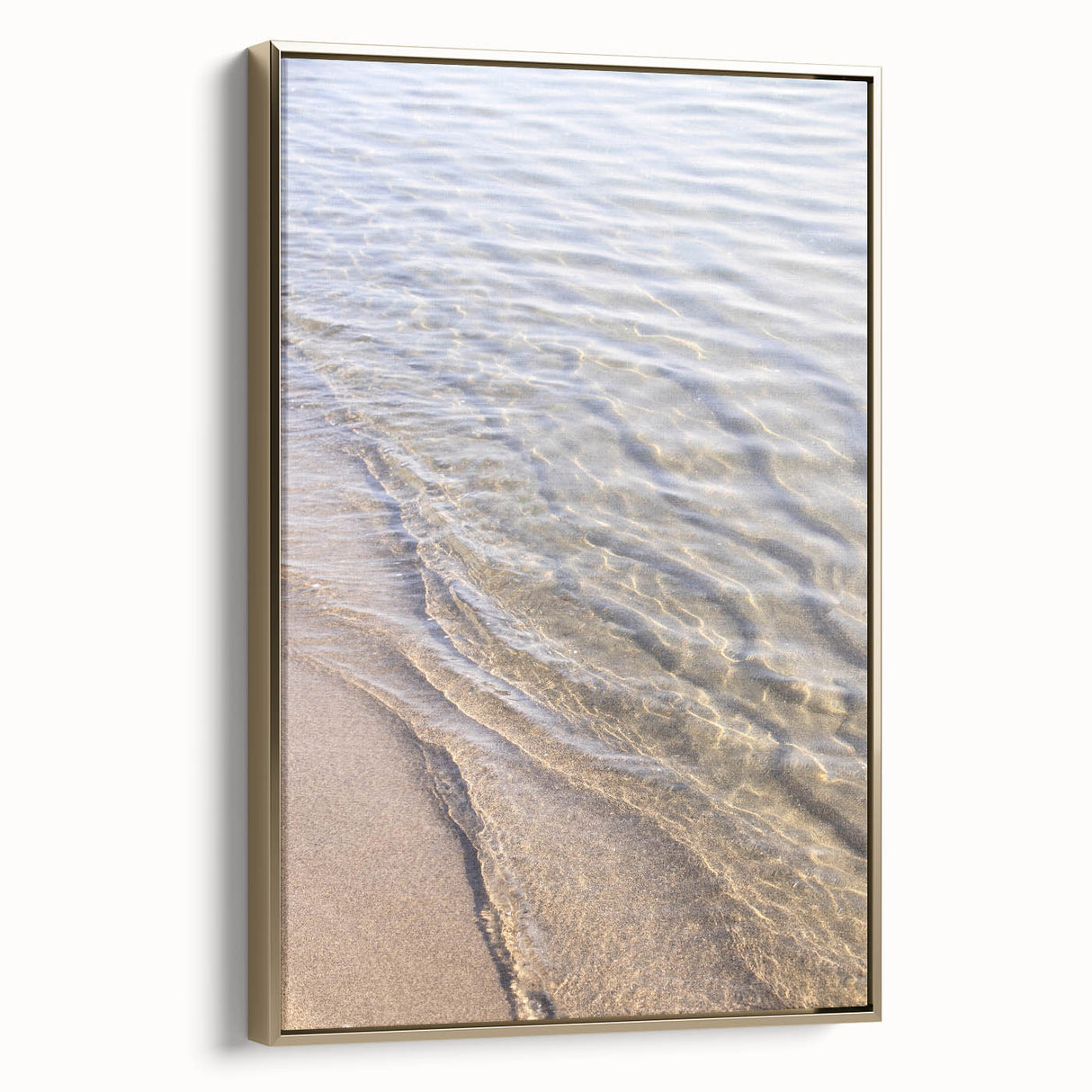 Framed canvas featuring a vintage-style landscape painting with muted earth tones, ideal for bedroom wall art.