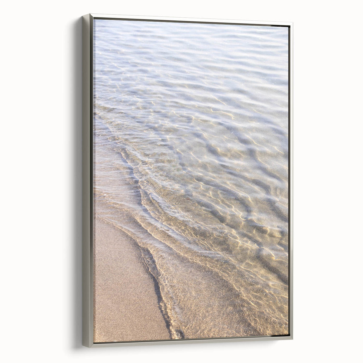 Landscape art painting of a summer scene on a framed canvas, featuring vibrant, colorful hues ideal for living room decor.