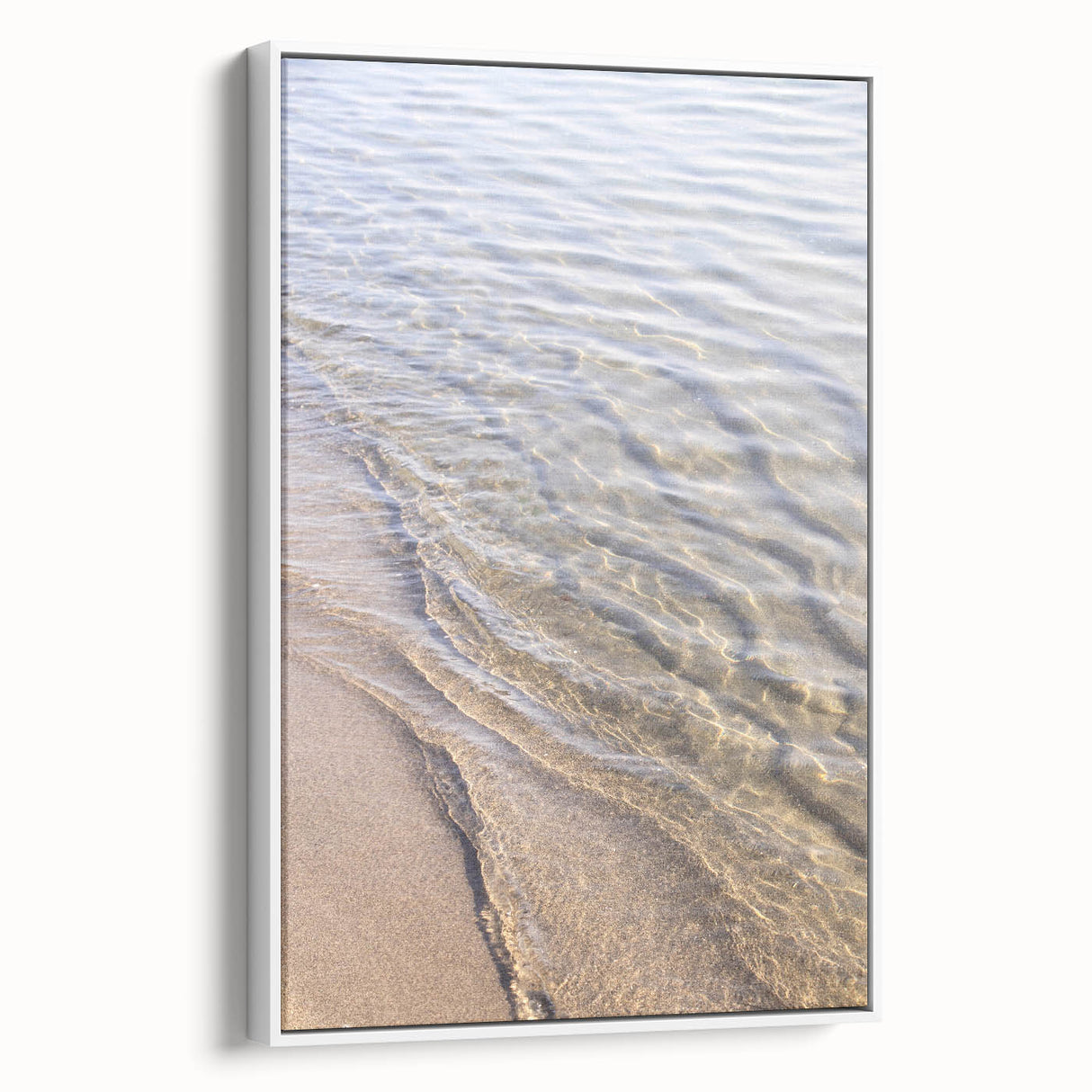 Extra large framed canvas featuring vintage poster art of a colorful summer scene, ideal for living room decor.