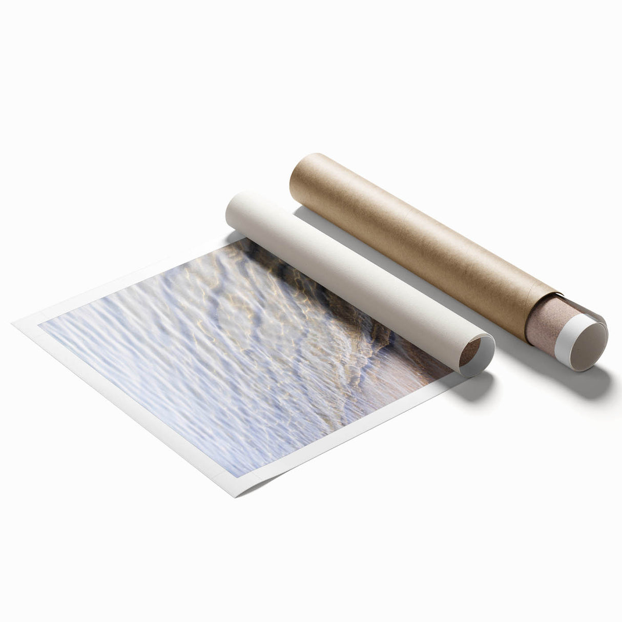 Extra large rolled print featuring a floral design in pastel shades, ideal for classy bathroom or large living room decor.