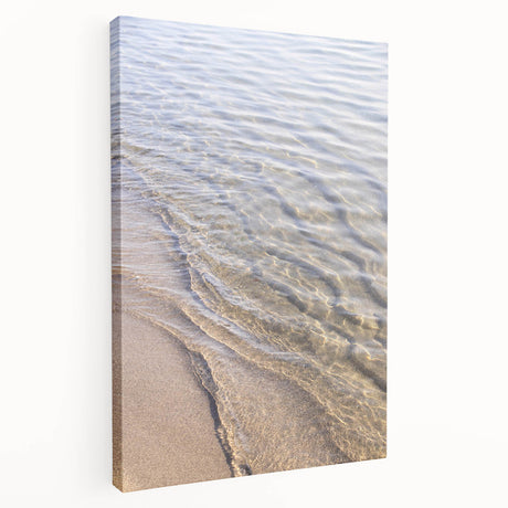 Large canvas print of a summer-themed abstract design in vibrant orange and yellow, suitable for kitchen wall art.