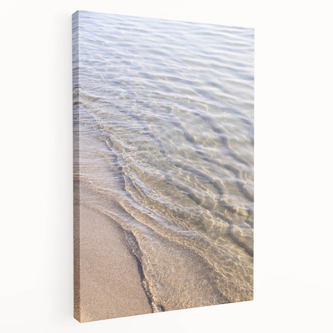 Large canvas print of a summer-themed abstract design in vibrant orange and yellow, suitable for kitchen wall art.