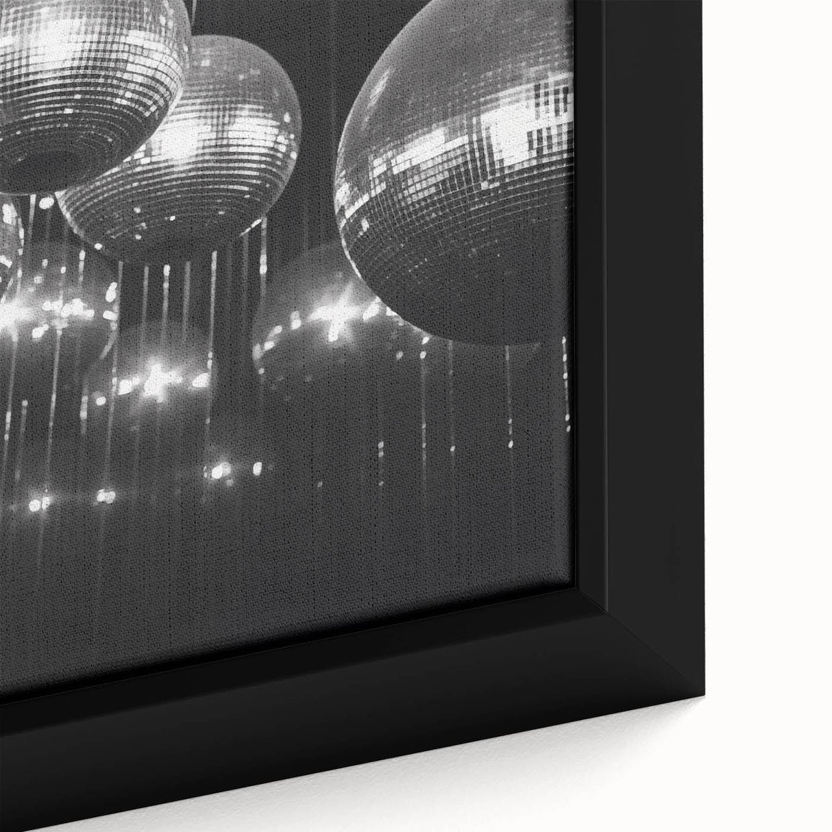 Extra large black wall art featuring a textured winter scene with colorful accents on framed canvas.