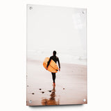 Large abstract wall art on acrylic glass, featuring swirling blue and green tones.