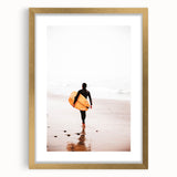 Extra large abstract art print in vibrant gold and white tones on a textured canvas, ideal for living room decor.