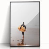 Large abstract wall art featuring swirling blue and white patterns on a black acrylic frame.