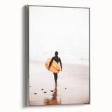 Landscape art painting on framed canvas featuring a vintage poster style with vibrant summer colors.