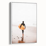 Vintage poster art featuring colorful abstract design on extra large white framed canvas, ideal for living room decor.