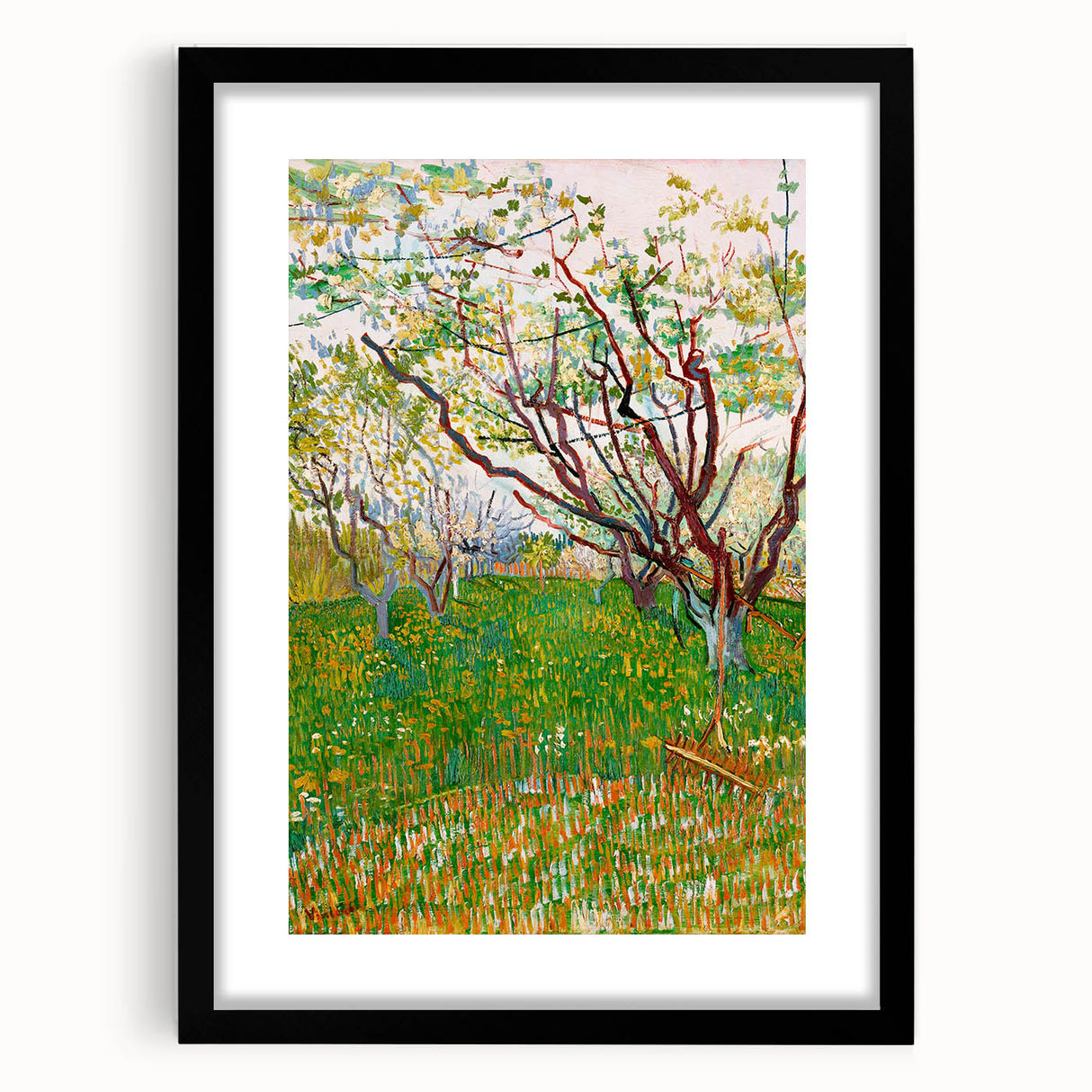 Extra large abstract art print featuring textured, colorful swirls on a black framed canvas, ideal for living room decor.