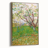 Vintage-style framed canvas depicting a landscape painting in muted earth tones, ideal for bedroom wall art.