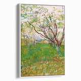 Vintage poster art of Van Gogh's painting in a white frame, with vibrant colors, perfect for living room decor.