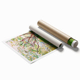 Extra large rolled canvas print featuring a floral design in vibrant colors.