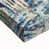 Modern Wall Art: Vibrant Waterfront Scene with Boats and Architecture