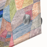 Modern Wall Art: Abstract Geometric Landscape in Pastel Tones