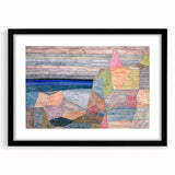 Modern Wall Art: Abstract Geometric Landscape in Pastel Tones