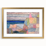 Modern Wall Art: Abstract Geometric Landscape in Pastel Tones
