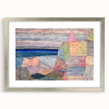 Modern Wall Art: Abstract Geometric Landscape in Pastel Tones