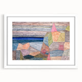 Modern Wall Art: Abstract Geometric Landscape in Pastel Tones