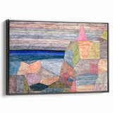 Modern Wall Art: Abstract Geometric Landscape in Pastel Tones