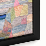 Modern Wall Art: Abstract Geometric Landscape in Pastel Tones