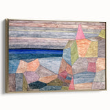 Modern Wall Art: Abstract Geometric Landscape in Pastel Tones
