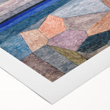Modern Wall Art: Abstract Geometric Landscape in Pastel Tones