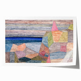 Modern Wall Art: Abstract Geometric Landscape in Pastel Tones