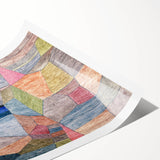 Modern Wall Art: Abstract Geometric Landscape in Pastel Tones