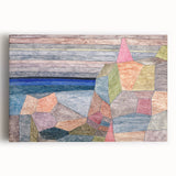 Modern Wall Art: Abstract Geometric Landscape in Pastel Tones