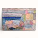 Modern Wall Art: Abstract Geometric Landscape in Pastel Tones