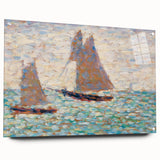 Impressionist Seascape Art – Two Sailboats at Grandcamp by Seurat