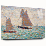 Impressionist Seascape Art – Two Sailboats at Grandcamp by Seurat