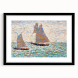 Impressionist Seascape Art – Two Sailboats at Grandcamp by Seurat