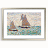 Impressionist Seascape Art – Two Sailboats at Grandcamp by Seurat